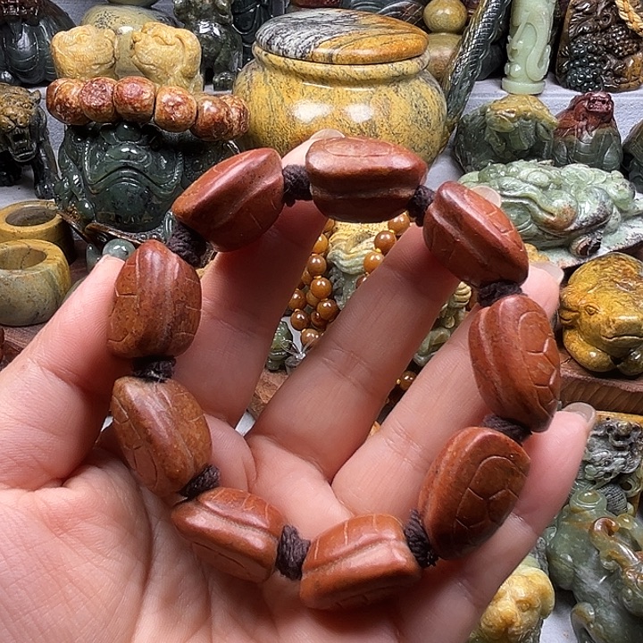 斌***安岫岩河磨玉（透闪石质玉）未镶嵌手串