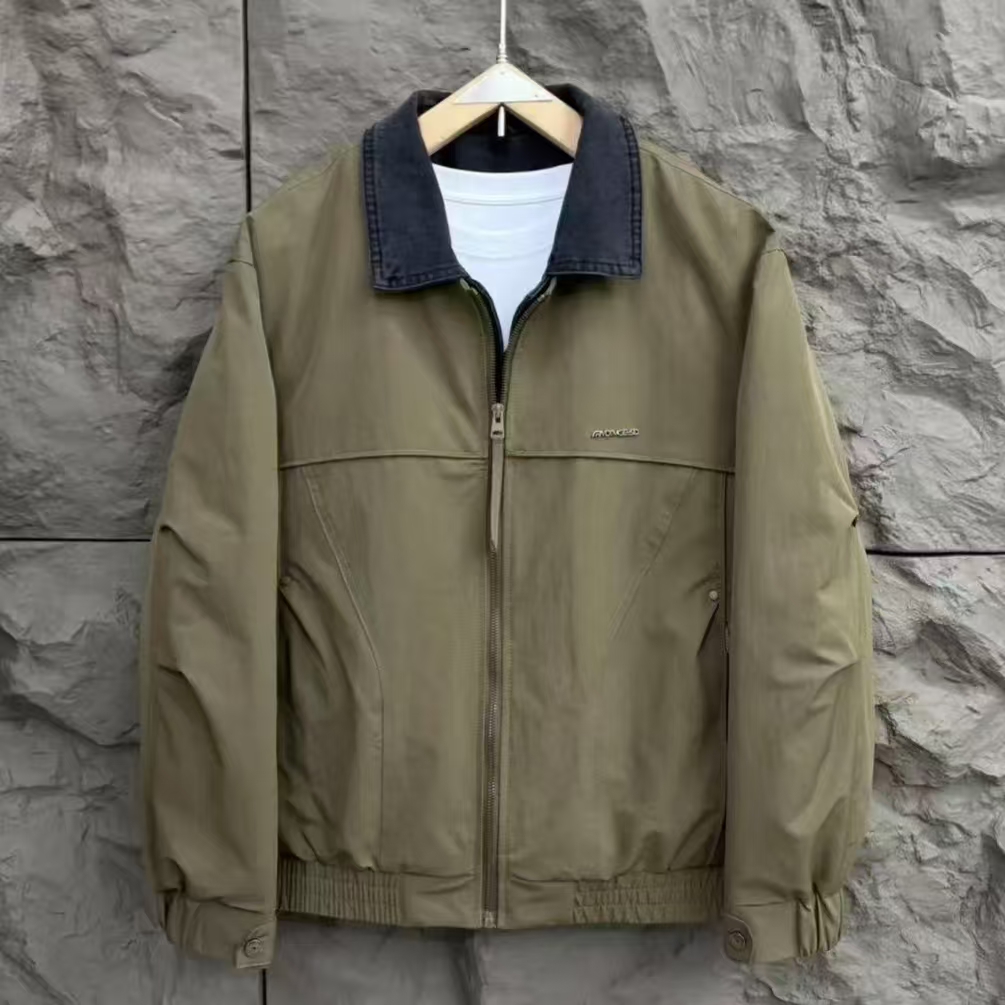 【国标羽绒服】冬季新款男士韩版牛仔翻领假两件时尚羽绒服-86218