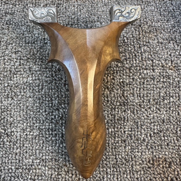 赤鬼原创弓形赤霄，金丝楠阴沉料钛合金贴片弓，金丝密集，弓门8020