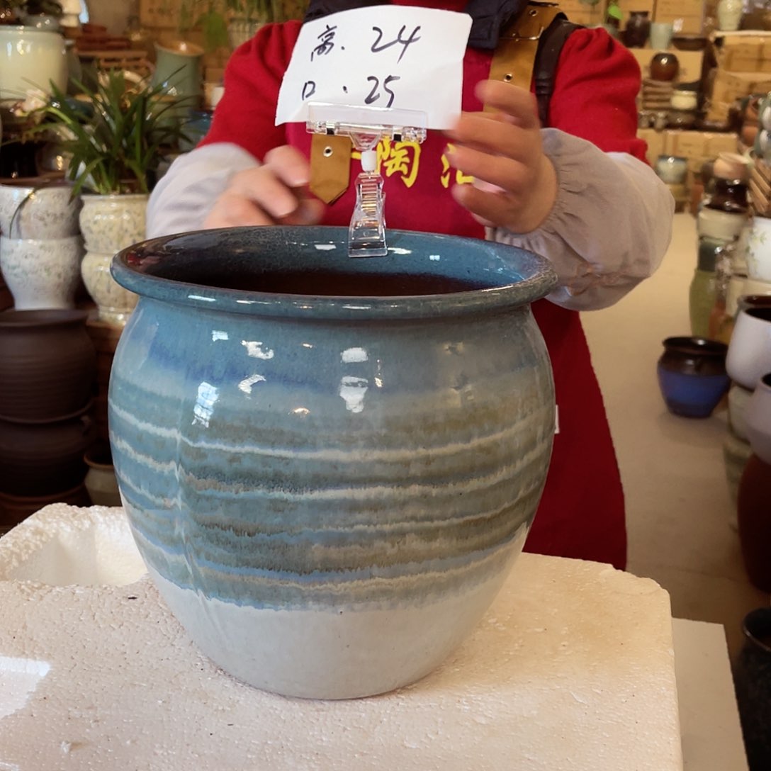 紫砂花盆高度24口径25