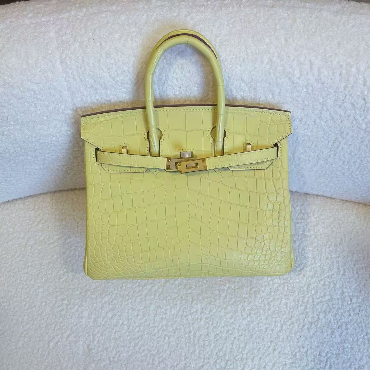 新款时尚好物稀有皮高定轻奢雾面鳄鱼皮bk25百搭单肩斜跨手提包