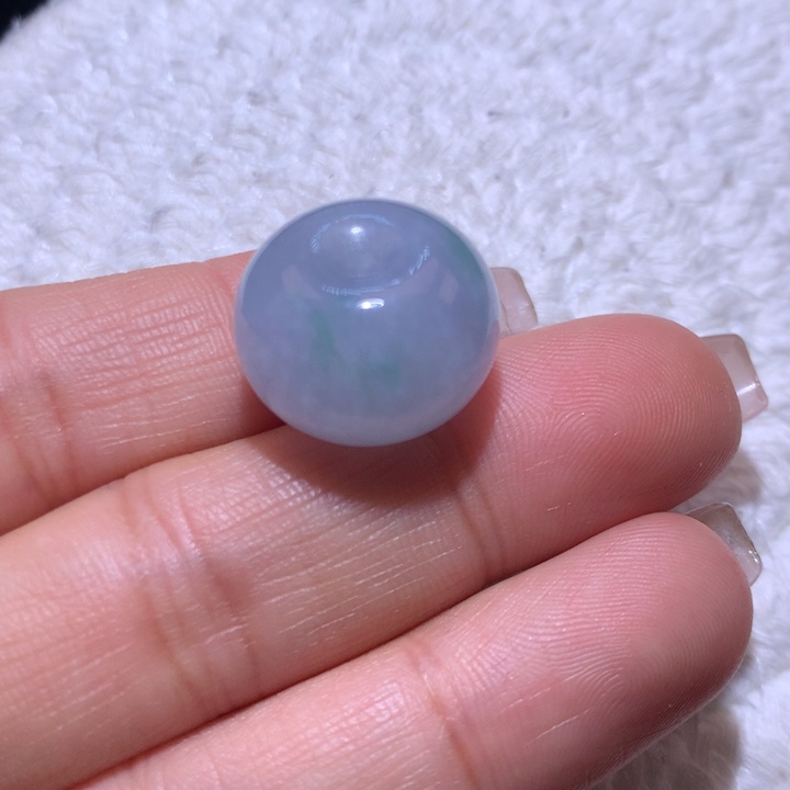 翡翠散珠冰胶紫肥扣子