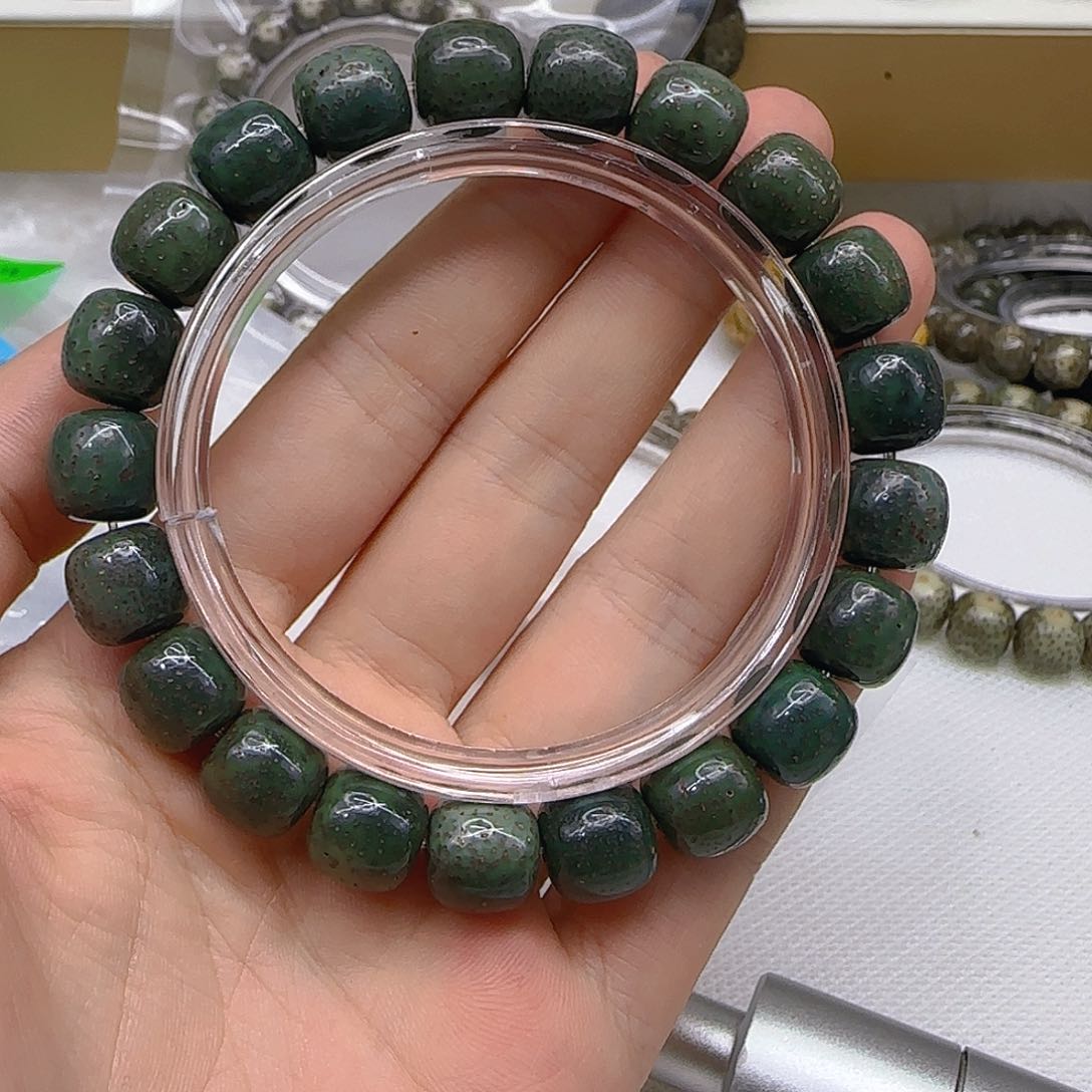 星月菩提手串110高端绿星月菩提1.1桶单圈