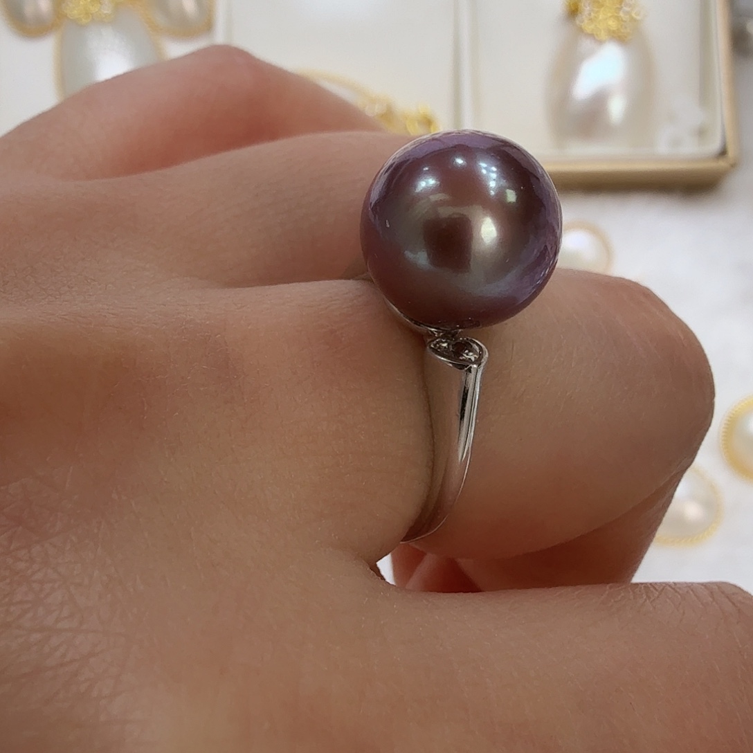 戒指淡水珍珠银S925镶嵌