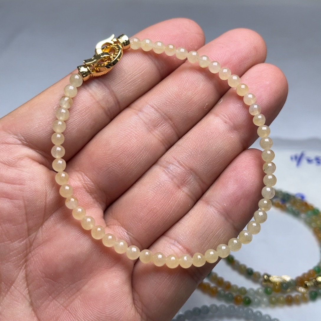 定制翡翠未镶嵌天然翡翠手串定制抛光