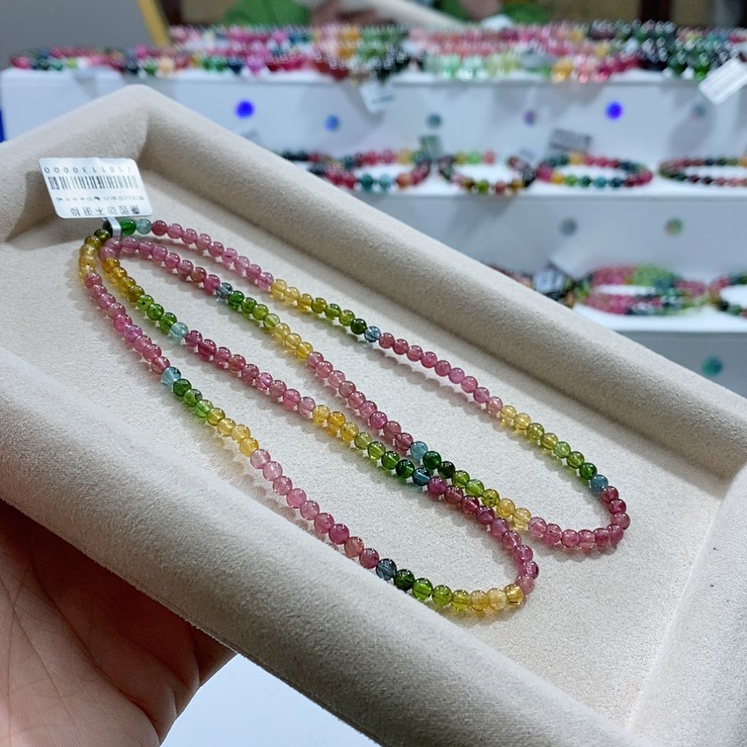 碧玺手链未镶嵌多样性发一条