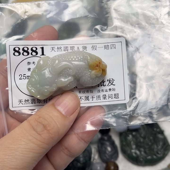 翡翠未镶嵌颈饰8881瑕疵