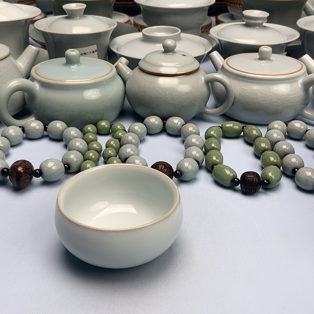 杯月白釉普洱杯原矿原釉原产地