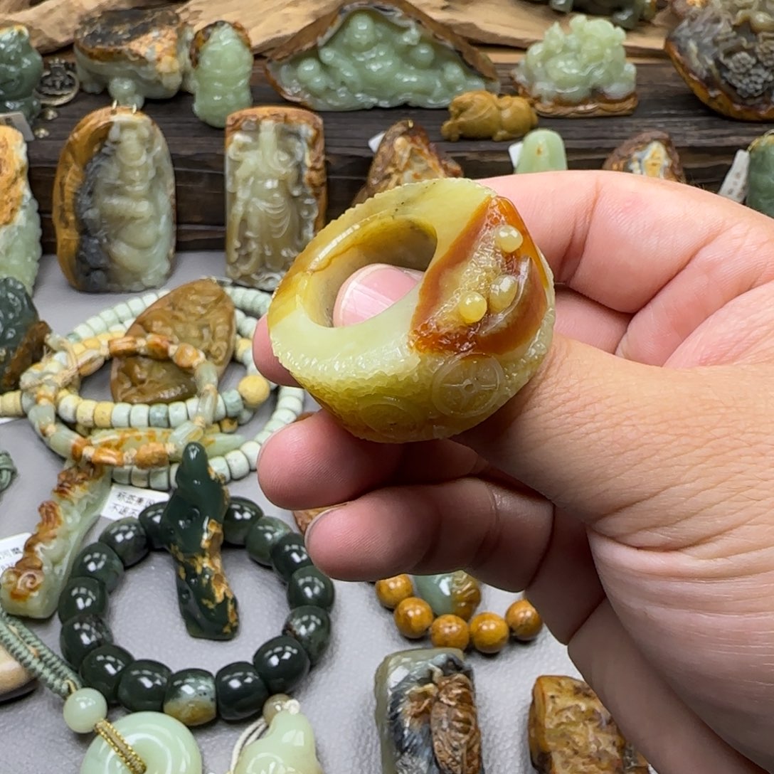 蛇纹石玉合金扳指