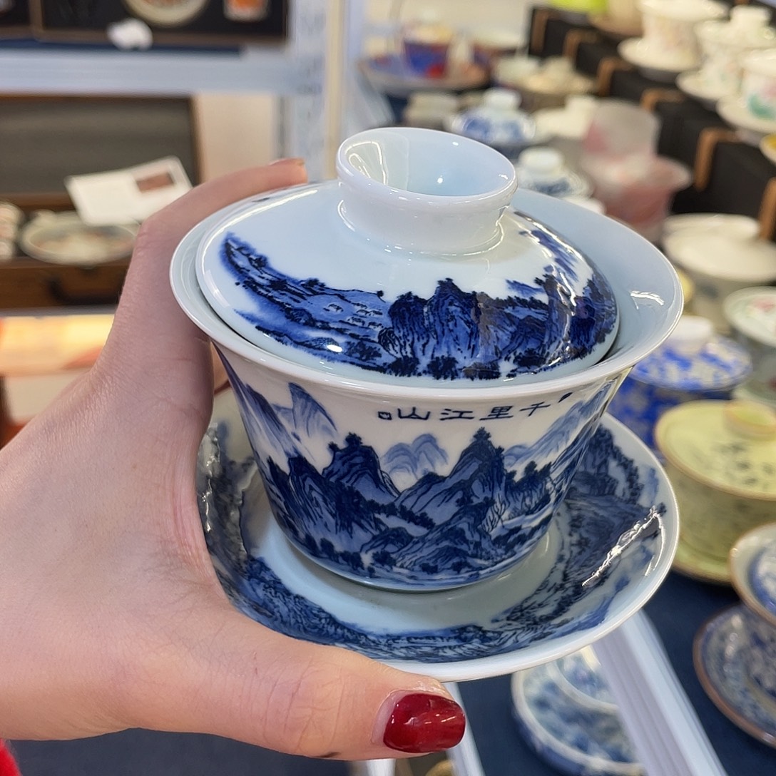 陶景德陶瓷盖碗茶具