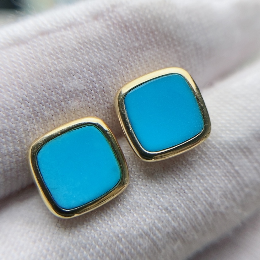 【闪购商品】绿松石珠宝奇石18K金镶嵌