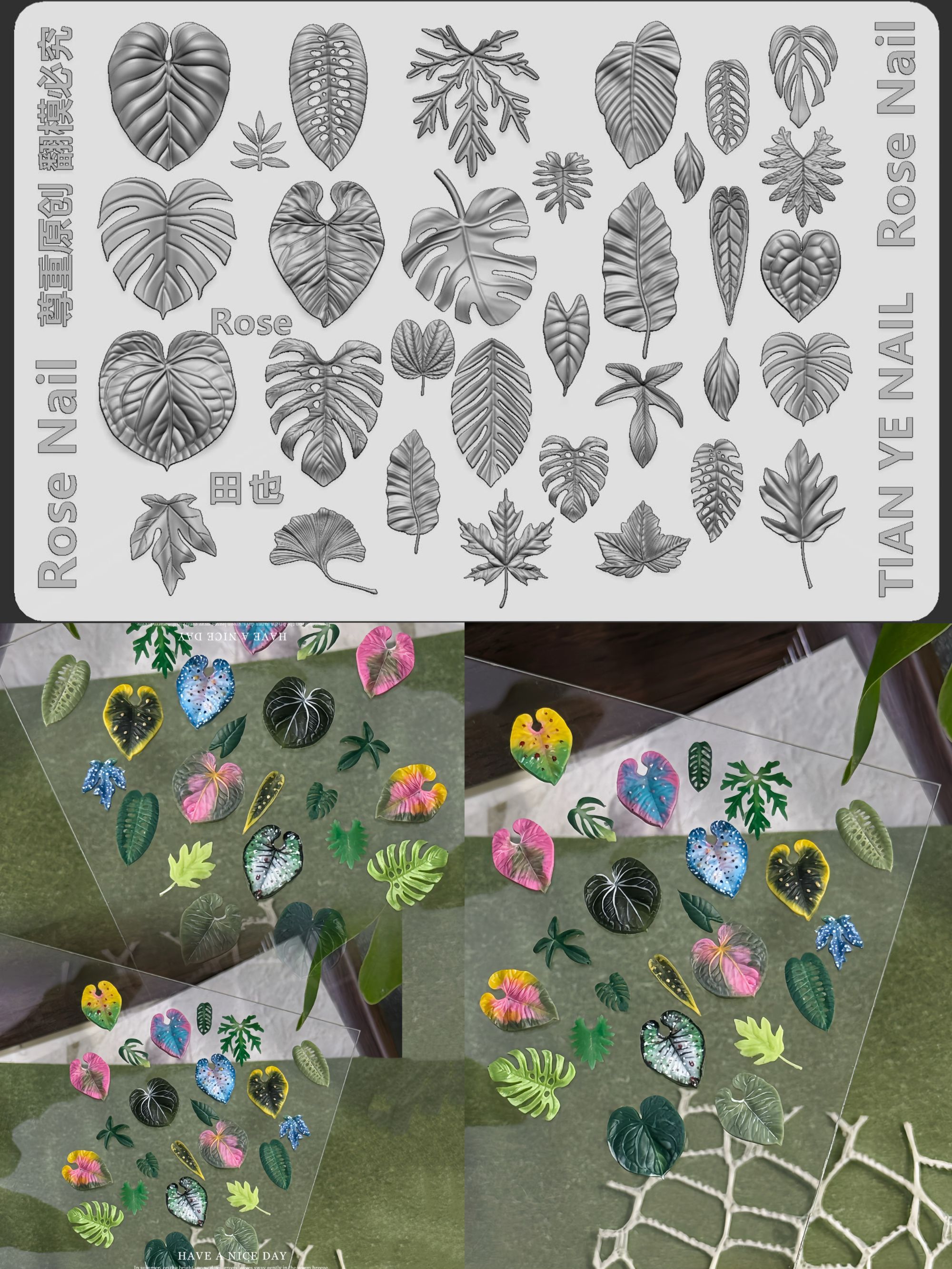 「玫瑰老师&田也 联名款叶子模具 一叶秋」