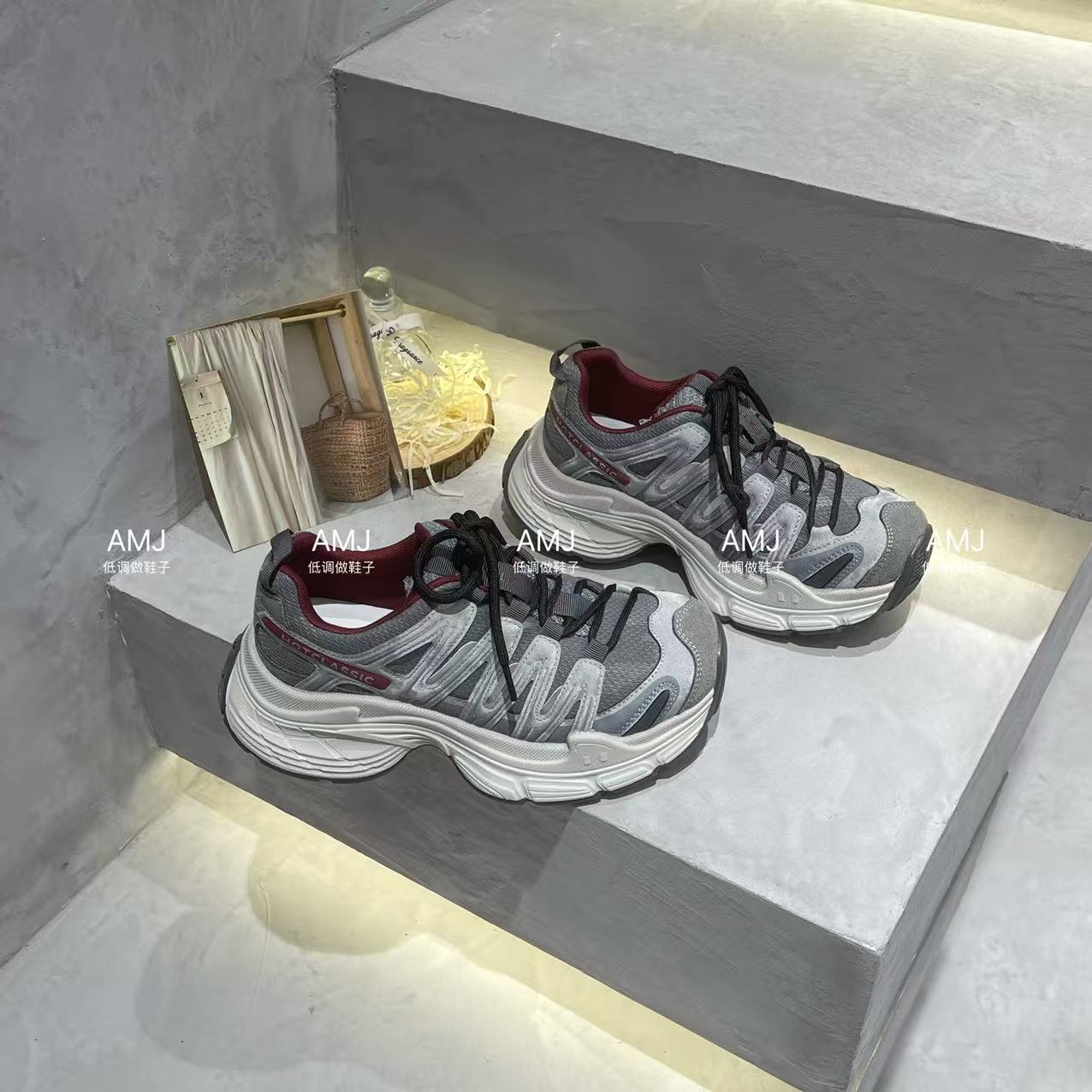 3570-170【品牌特惠】户外徒步风登山老爹鞋