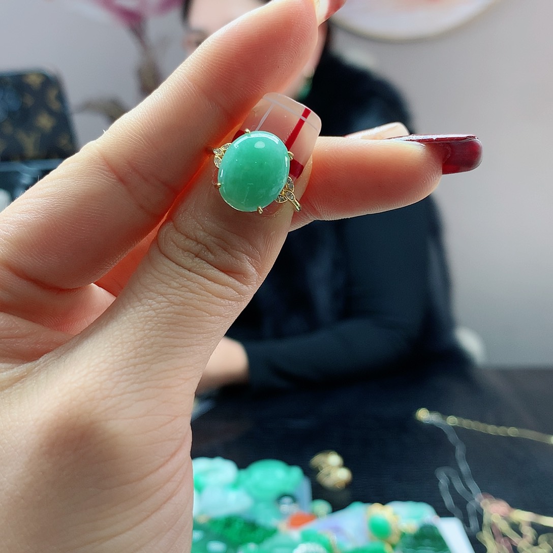 【闪购商品】翡翠戒指银S925镶嵌，