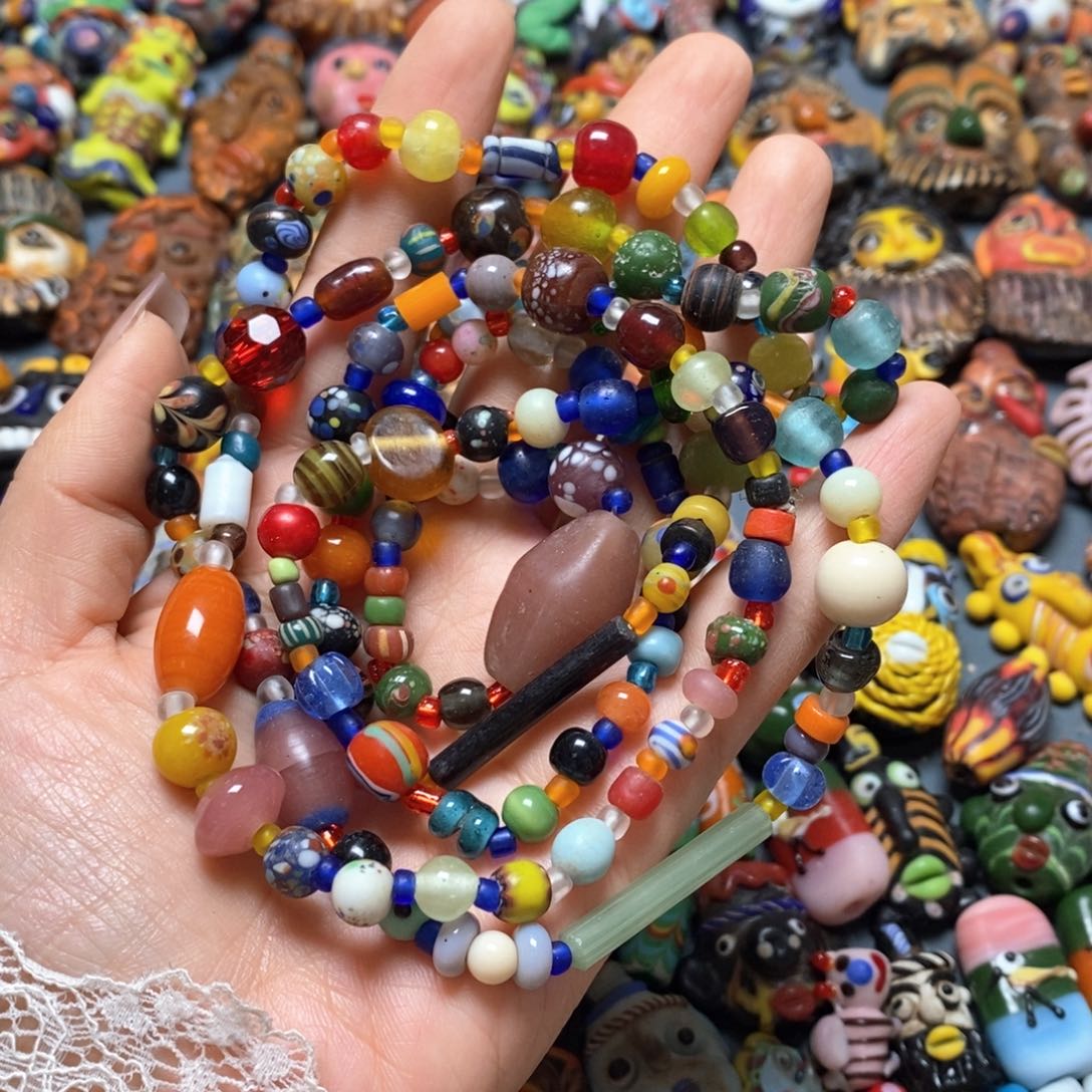 琉璃颈饰印度尼西亚斜挎链