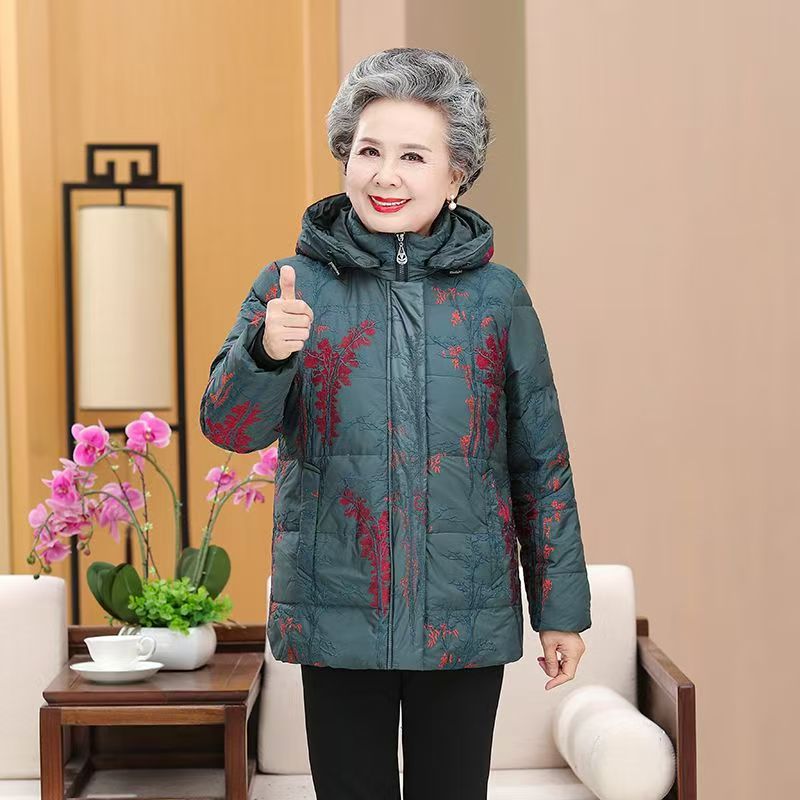 12085-奶奶装老年冬装洋气棉衣外套加棉加厚妈妈棉袄【A仓】