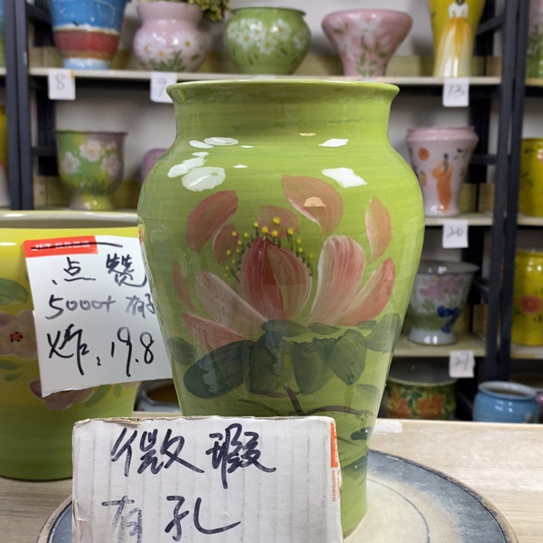 景德镇手工手绘陶瓷花盆