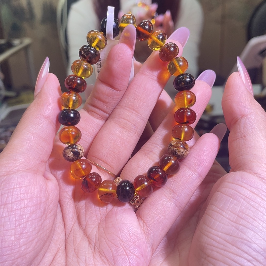 裸石琥珀未镶嵌抚顺琥珀9+多宝