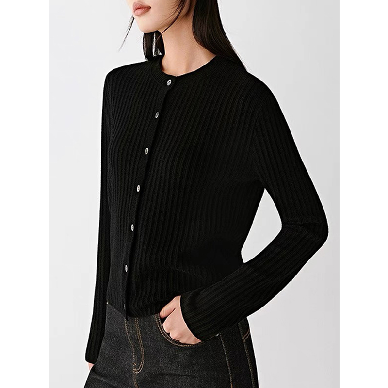 原单非世面货！“小禾”羊毛包芯纱针织开衫 8052