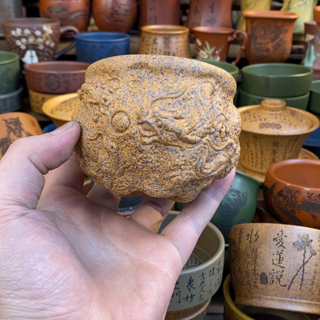 紫砂杯子宜兴全手工紫砂杯