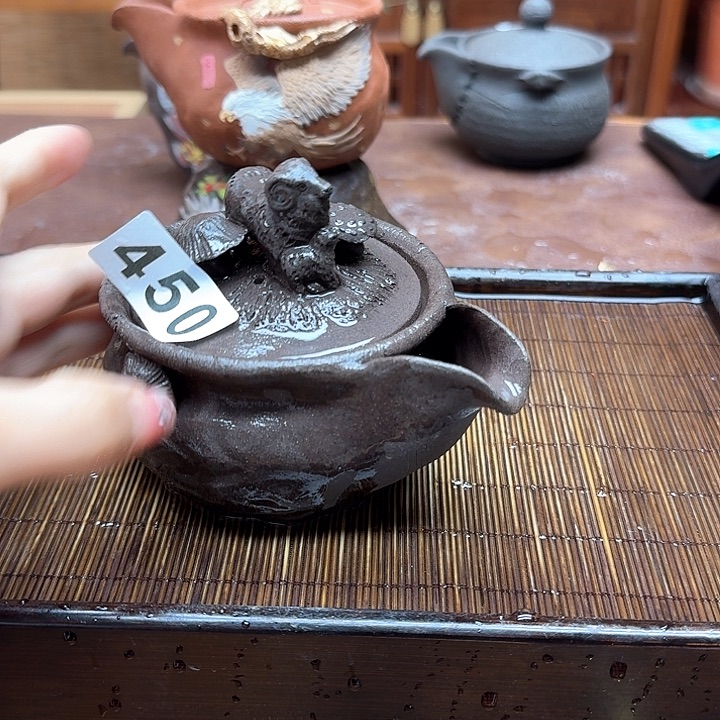 纯手工制作粗陶茶具