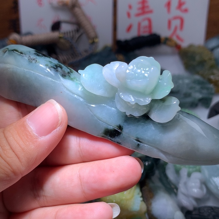 翡翠颈饰未镶嵌保真天然A货翡翠