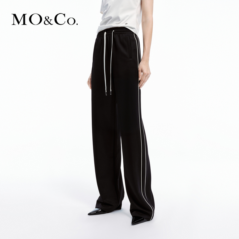 【赵老板专属】MOCO春抽绳松紧高腰运动裤MBD1PATT01