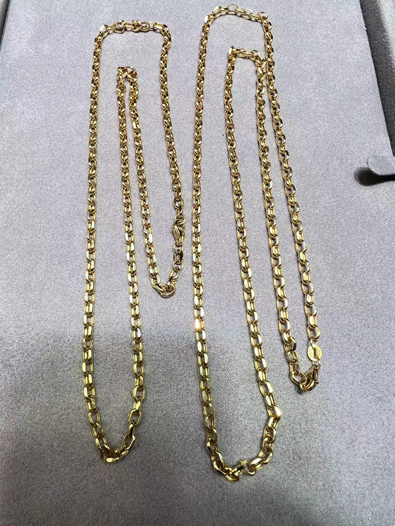 【欧巴珠宝】18K金项链50-60cm 多样性发一 A577