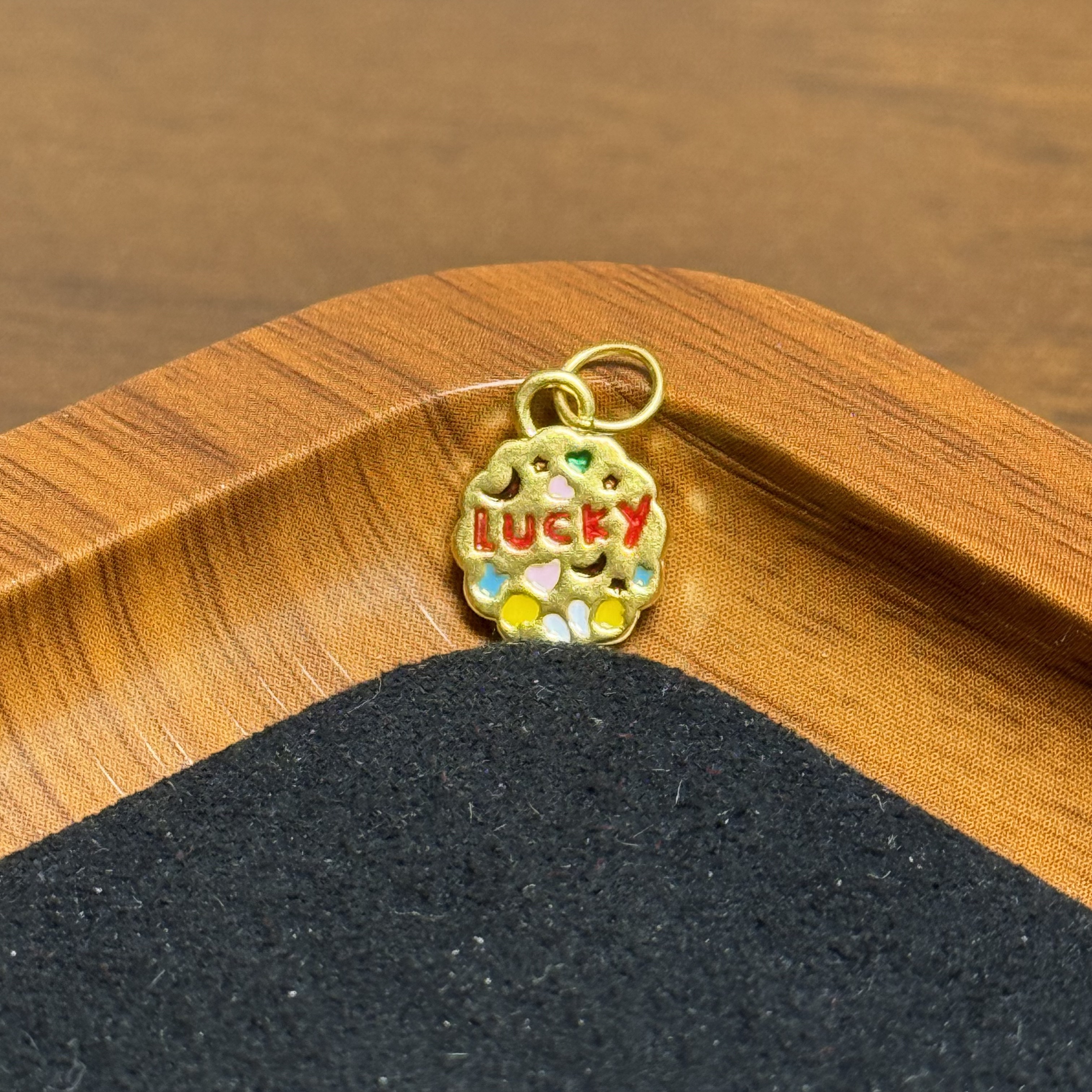 珍锦缘足金999 幸运小饼干 5D工艺（附加费8）