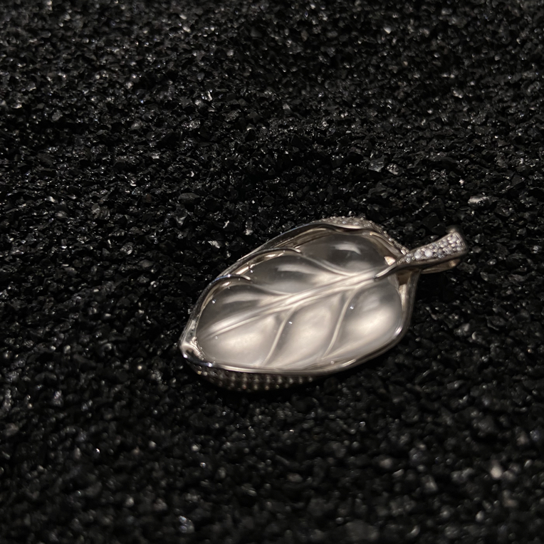 吊坠925银 一叶有成｜叶子s925银精工厚镶封底不含链子