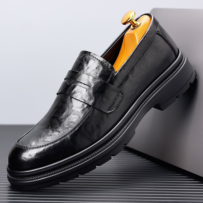 2025皮鞋男新款正装春秋季透气商务休闲防滑新郎工作结婚鞋2402-1