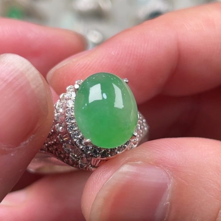 翡翠未镶嵌戒指缅甸天然翡翠