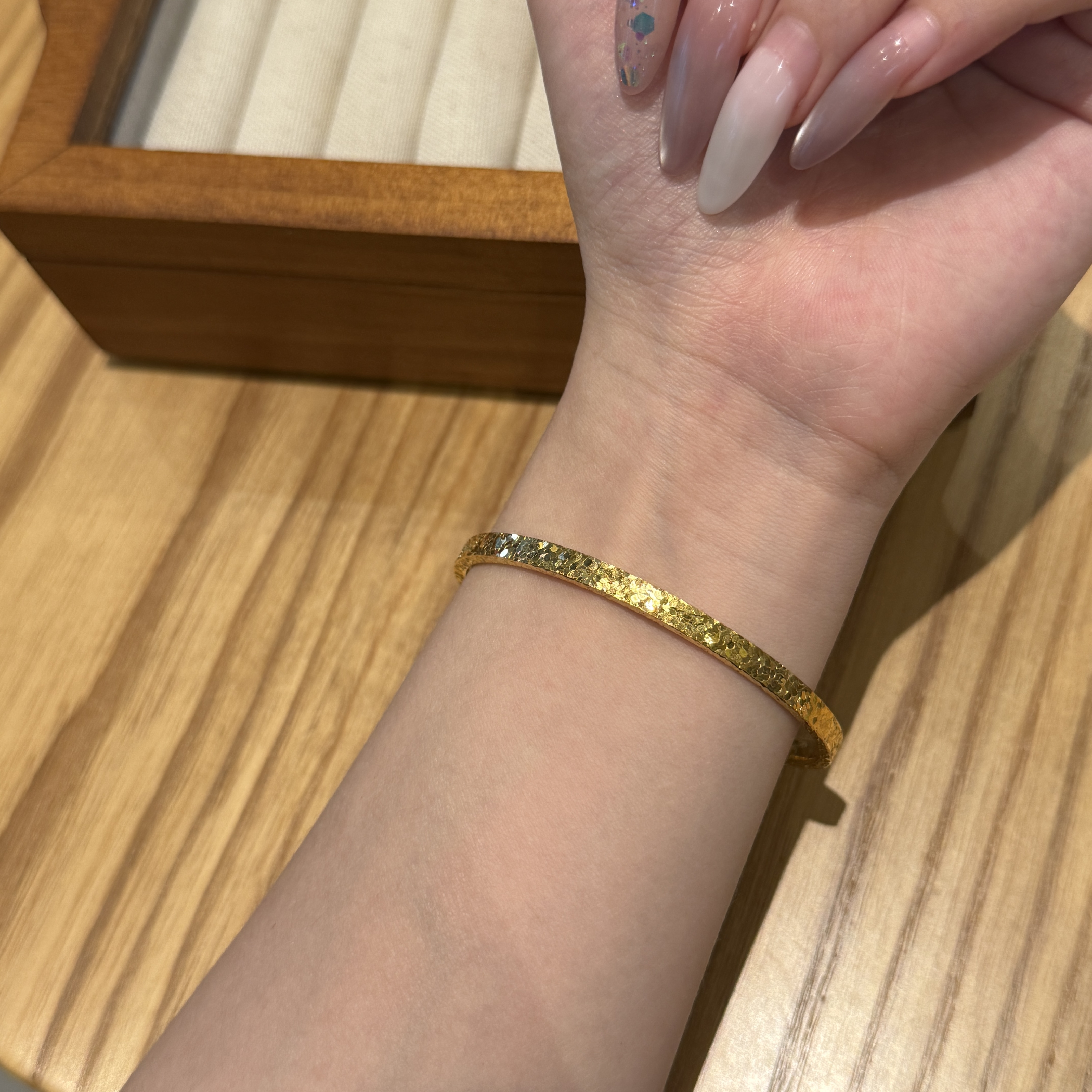 DZ『散落星河』  5G固口碎碎冰满天星手镯 足金999