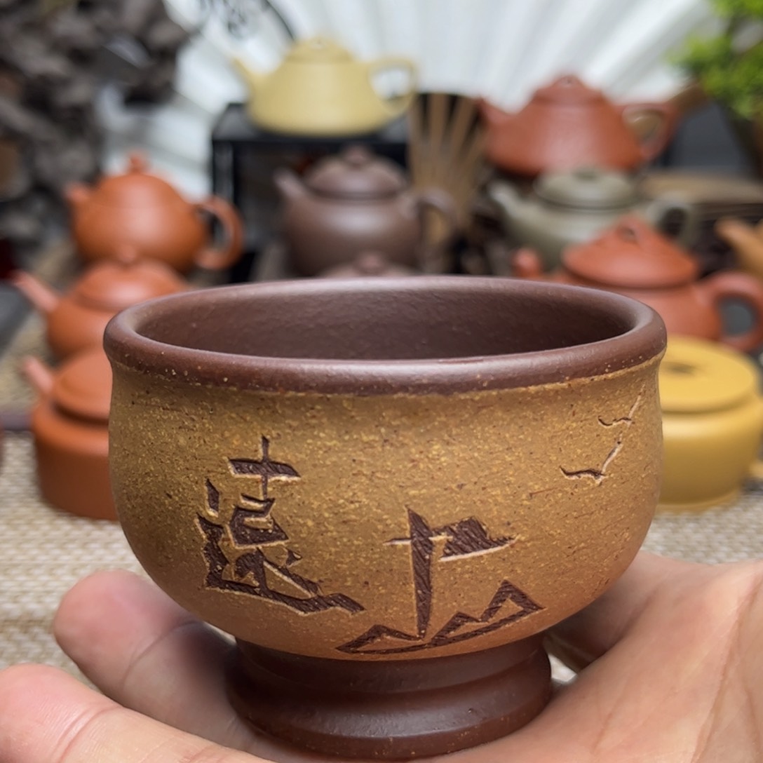 紫砂茶壶爱****禅黄龙山紫泥半手工制作