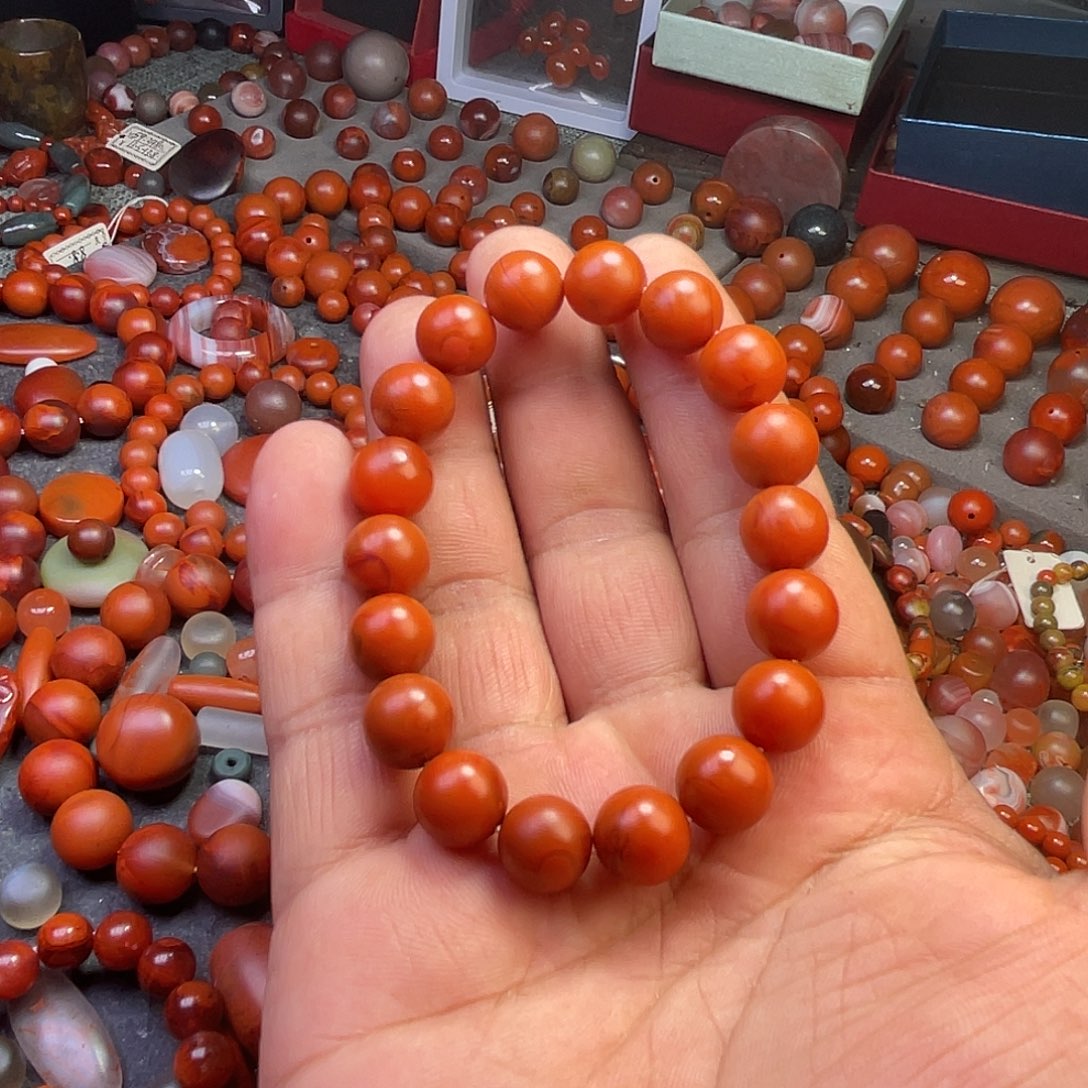 小***袋南红玛瑙珠子未镶嵌
