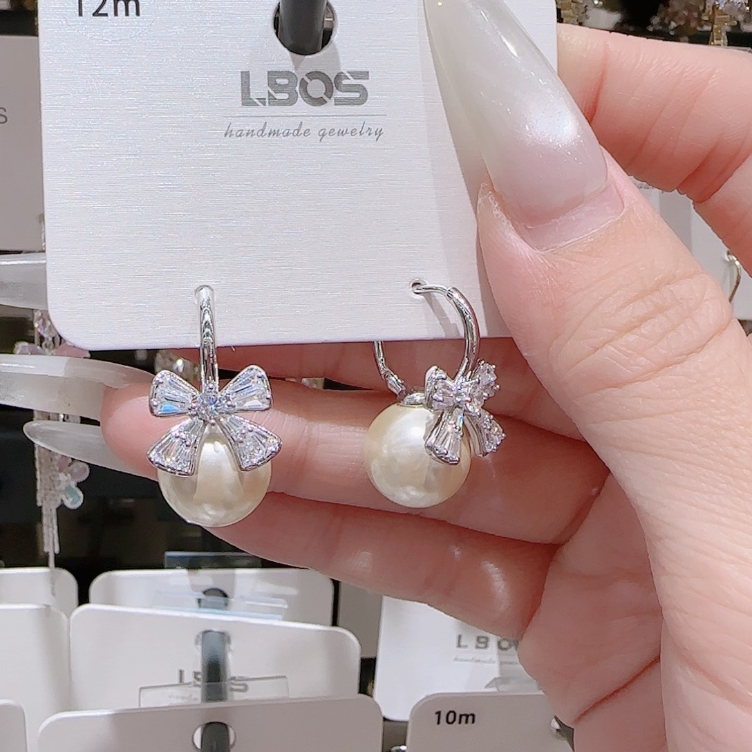 锆石铜合金925银耳环