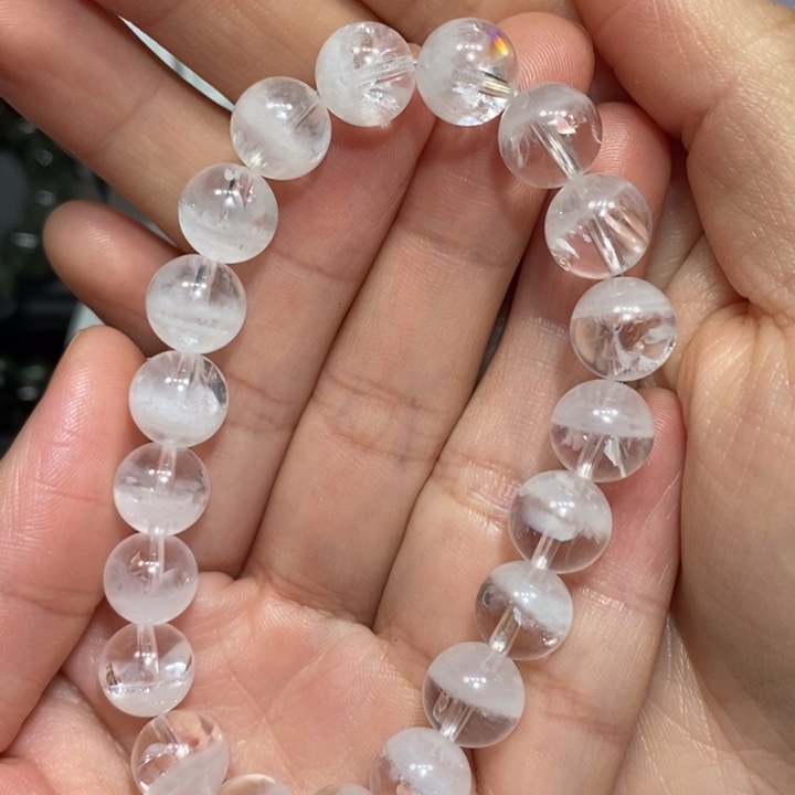 未镶嵌水晶手链白幽灵聚宝盆手链