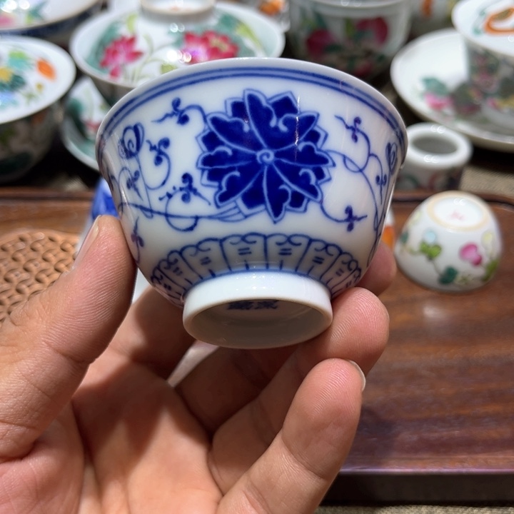 纯手绘精品盖碗杯