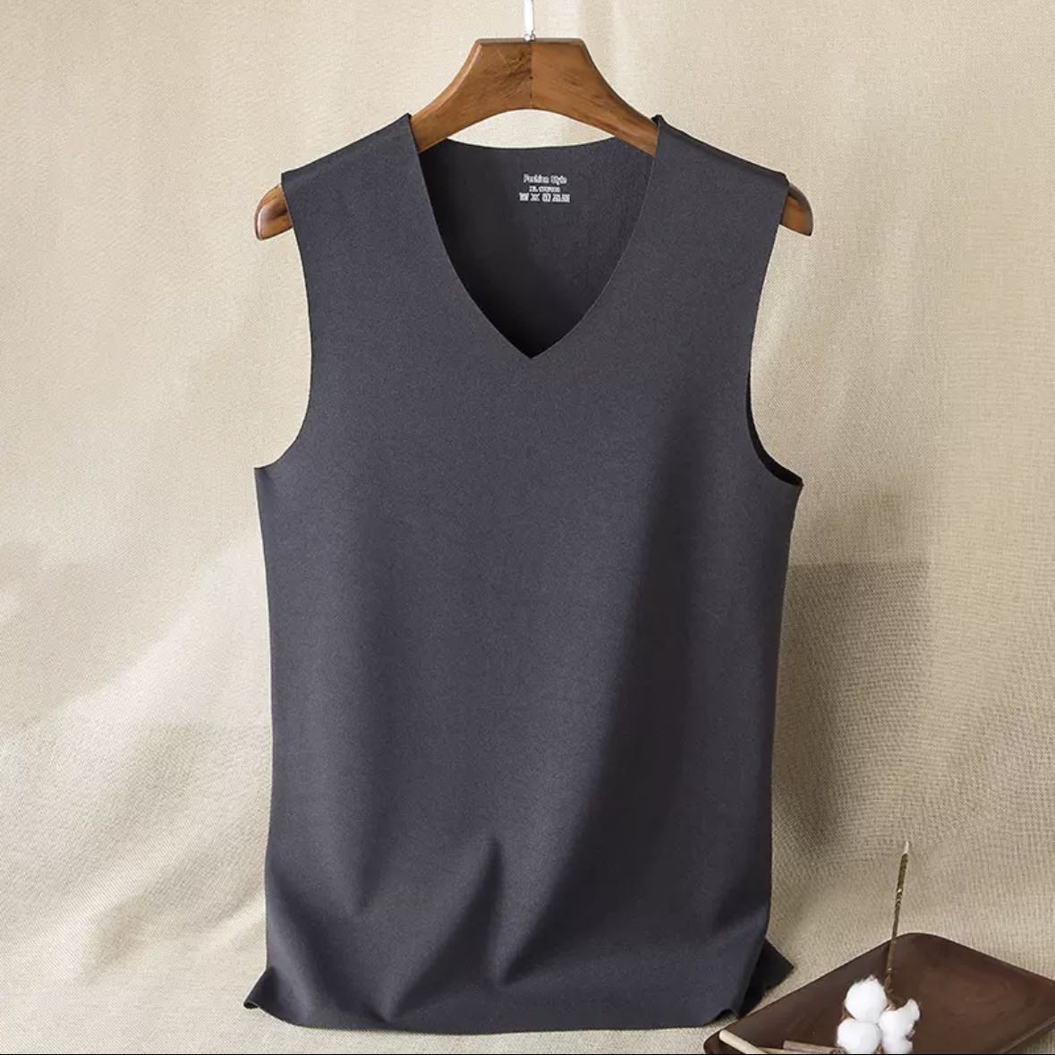 (拍一发三)保暖背心内穿打底加绒磨毛无袖棉坎肩