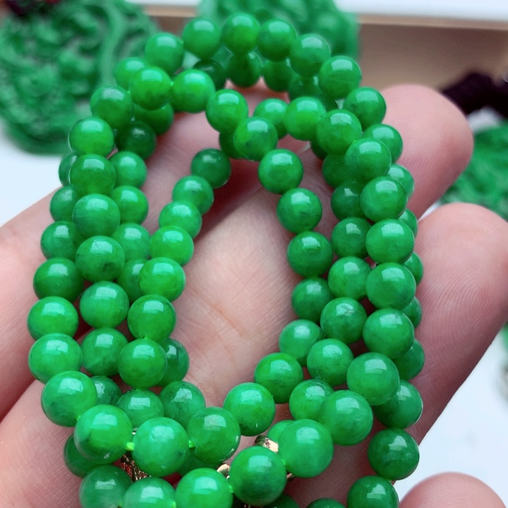 翡翠未镶嵌毛衣链