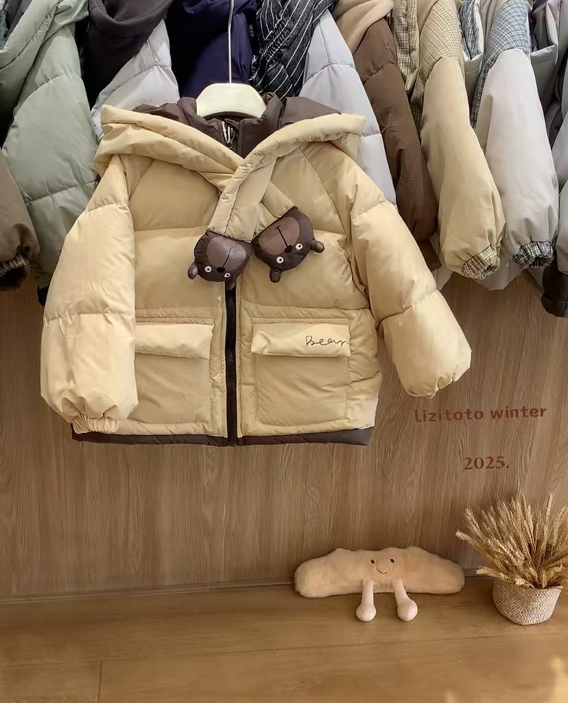 栗子团团棉服浅咖色61019 