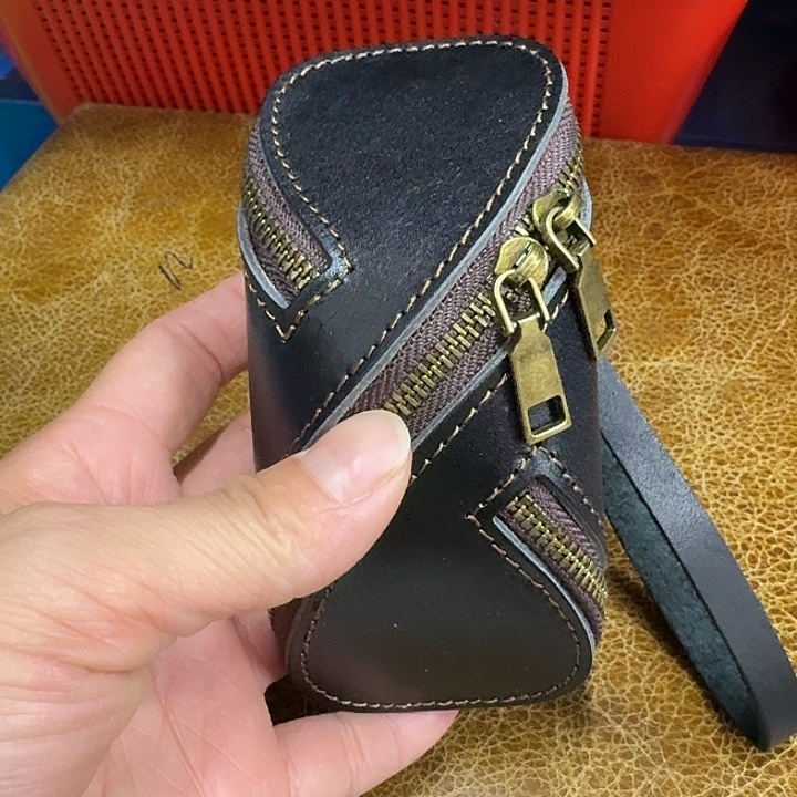 191头层牛皮黑色钥匙包