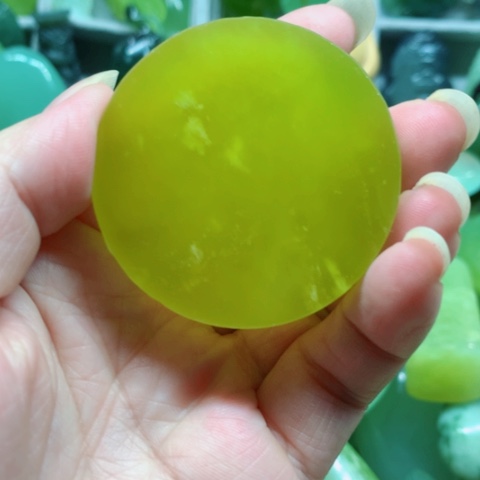 蛇纹石玉未镶嵌手把件