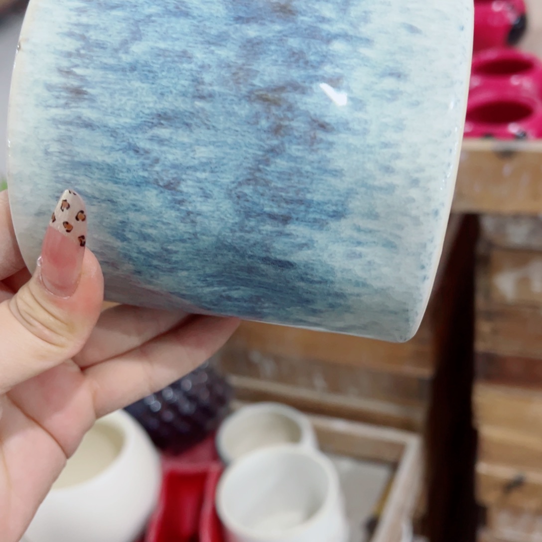 有孔，陶瓷花盆满10米包邮发货