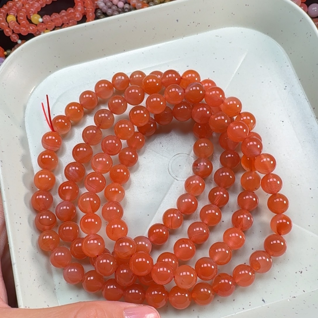 南红玛瑙未镶嵌手串8mm