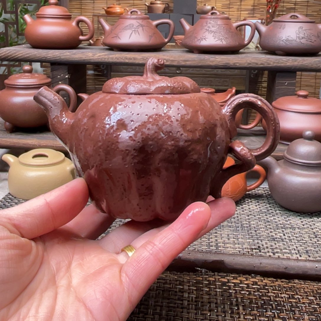 紫砂茶壶宜兴原矿紫砂手工制240