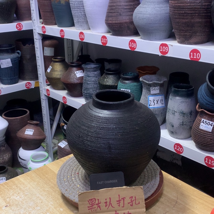 【闪购商品】红陶粗糙盆默认打孔高20口8.5