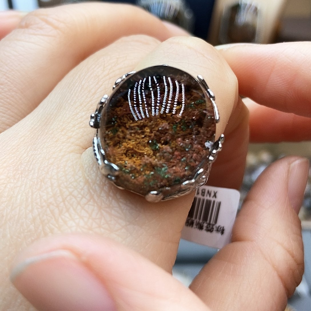 水晶戒指银S925镶嵌施*璇