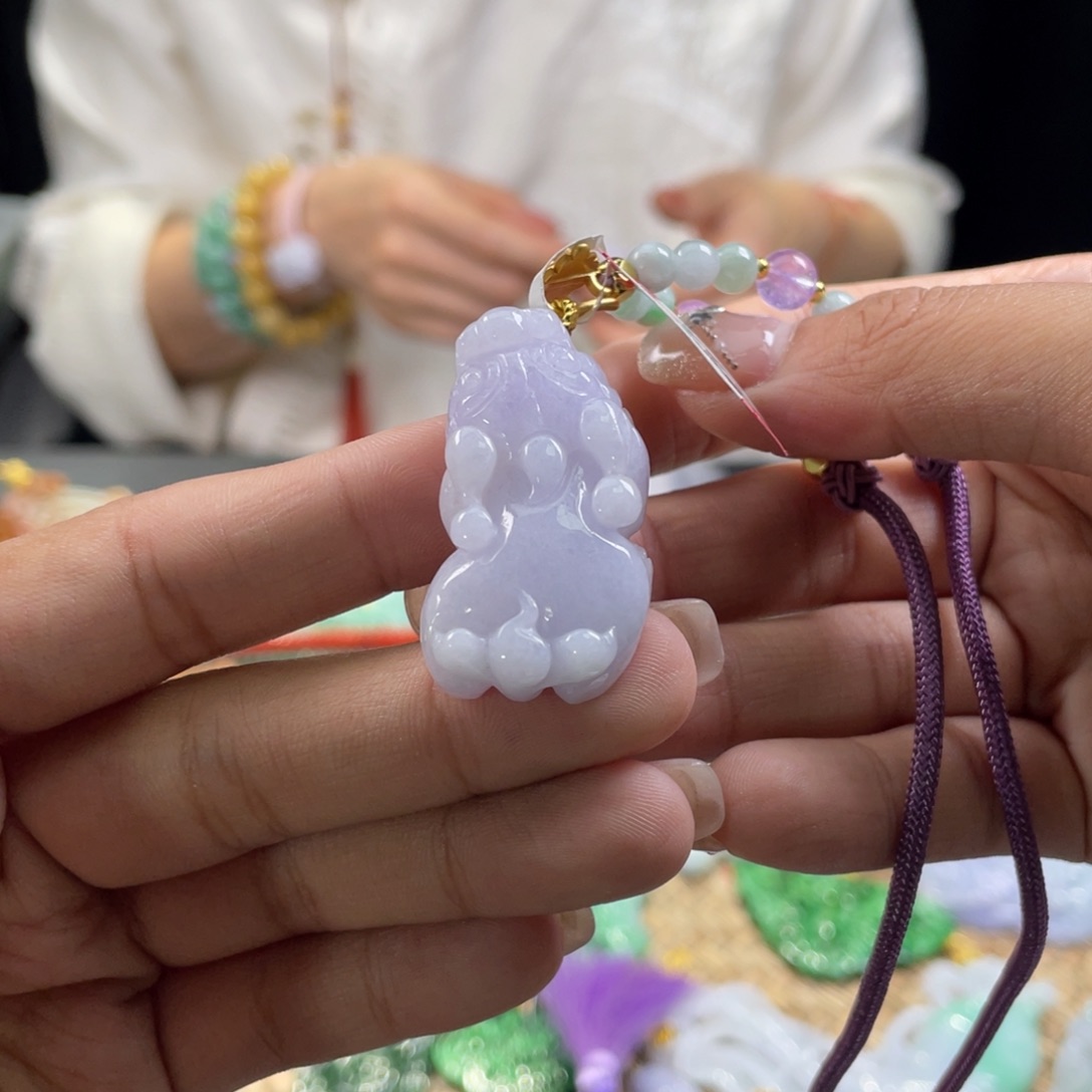 翡翠未镶嵌颈饰代编织