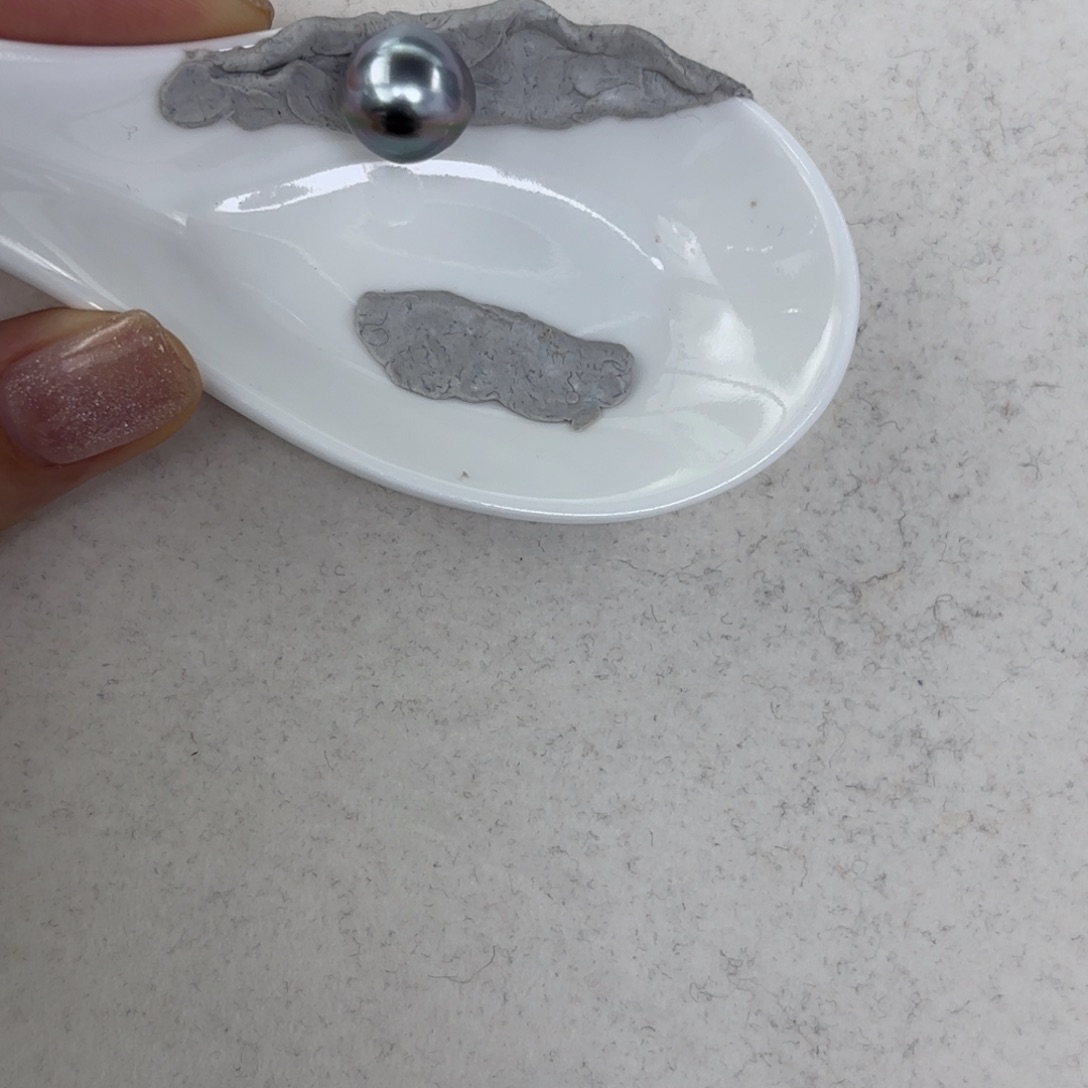 定制海水珍珠裸珠未镶嵌12-13mm铂金灰巴洛克